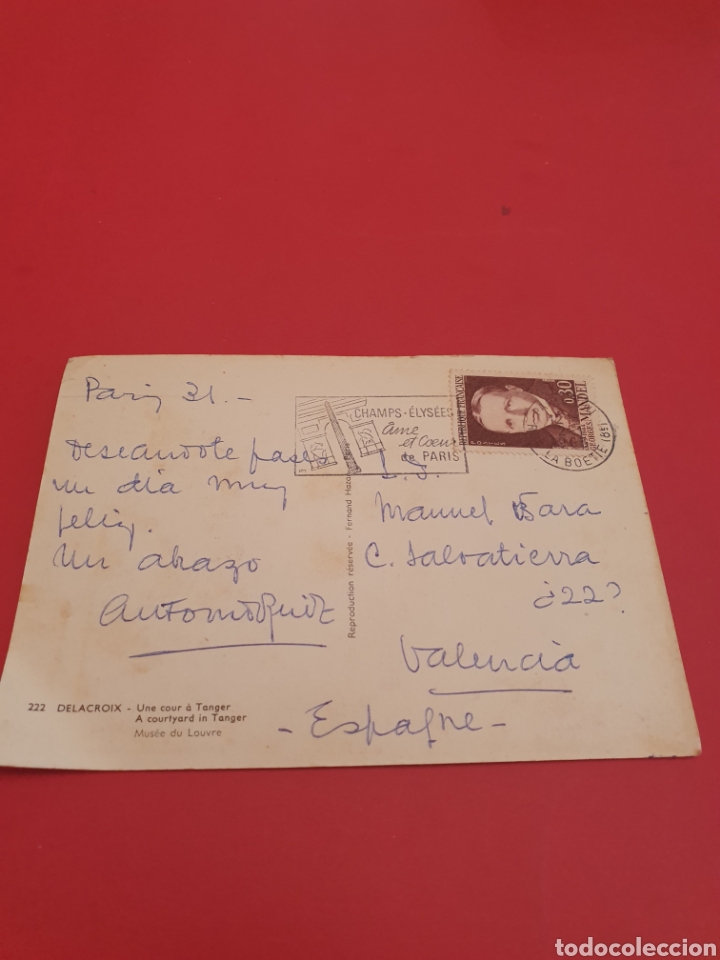 Postales: Paris.Delacroix.Circulada.1956. - Foto 2