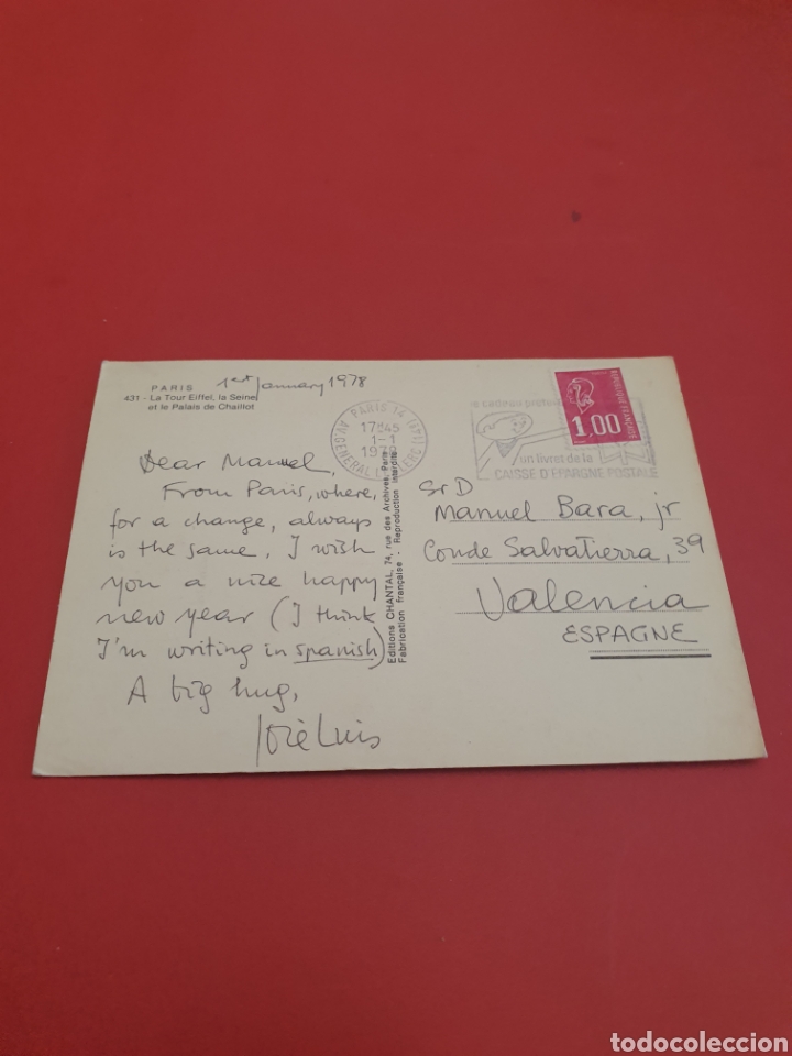 Postales: Paris.La Tour Eifiel.Circulada.1978. - Foto 2