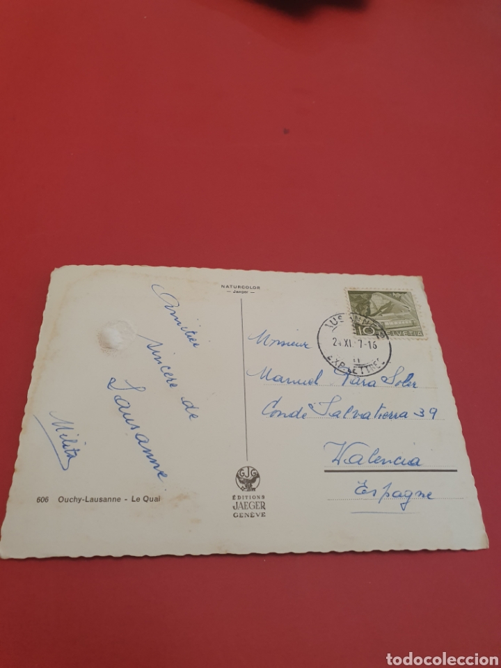 Postales: Ouchy Lausanne. Le Qual.Circulada. - Foto 2