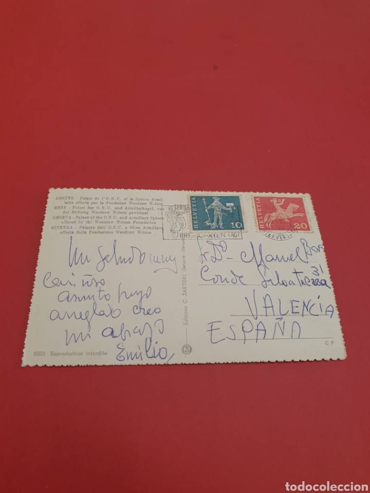 Postales: Geneve.Palacio de la O.N.U.Circulada - Foto 2