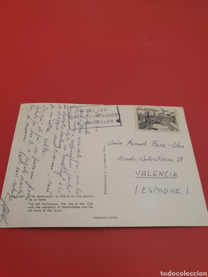 Postales: Paris.LIle Saint Louis.Circulada. - Foto 2