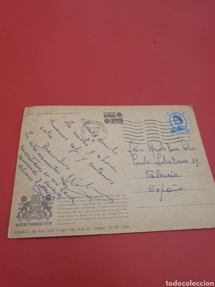 Postales: Westminster.Circulada 1956. - Foto 2