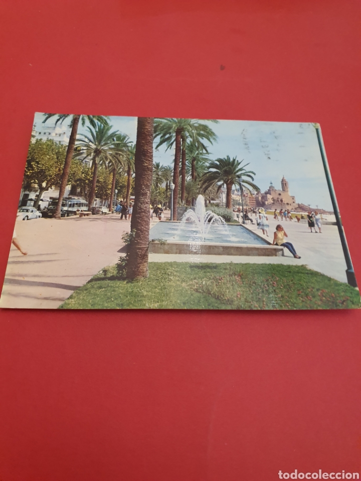 Postales: Sitges Jardines.Circulada.1965. - Foto 1