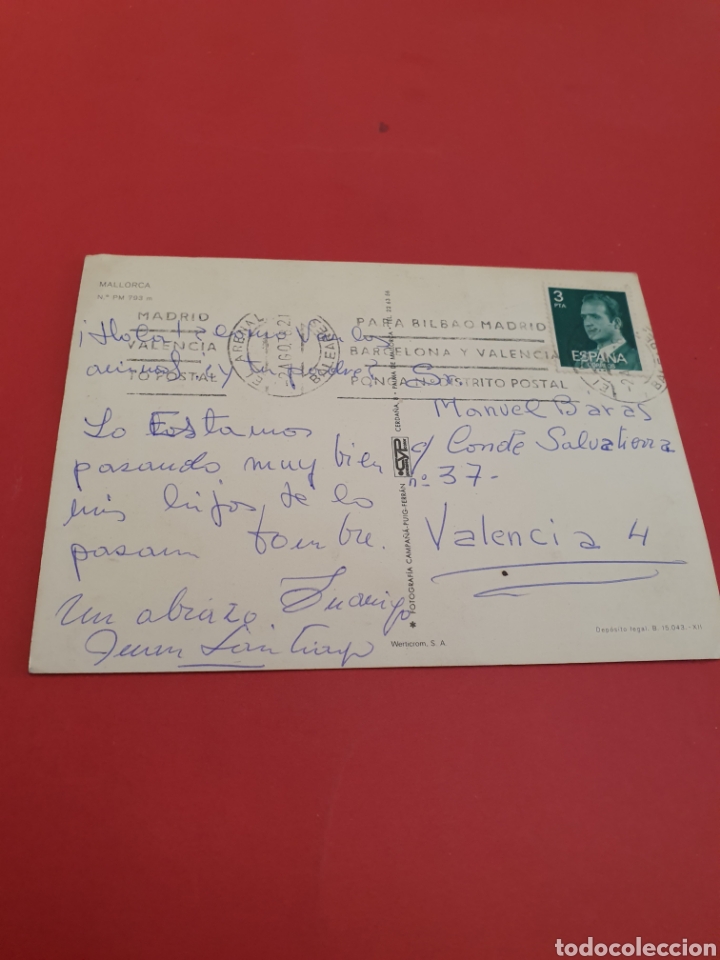 Postales: Mallorca.Madrid Valencia.Circulada 1960 - Foto 2