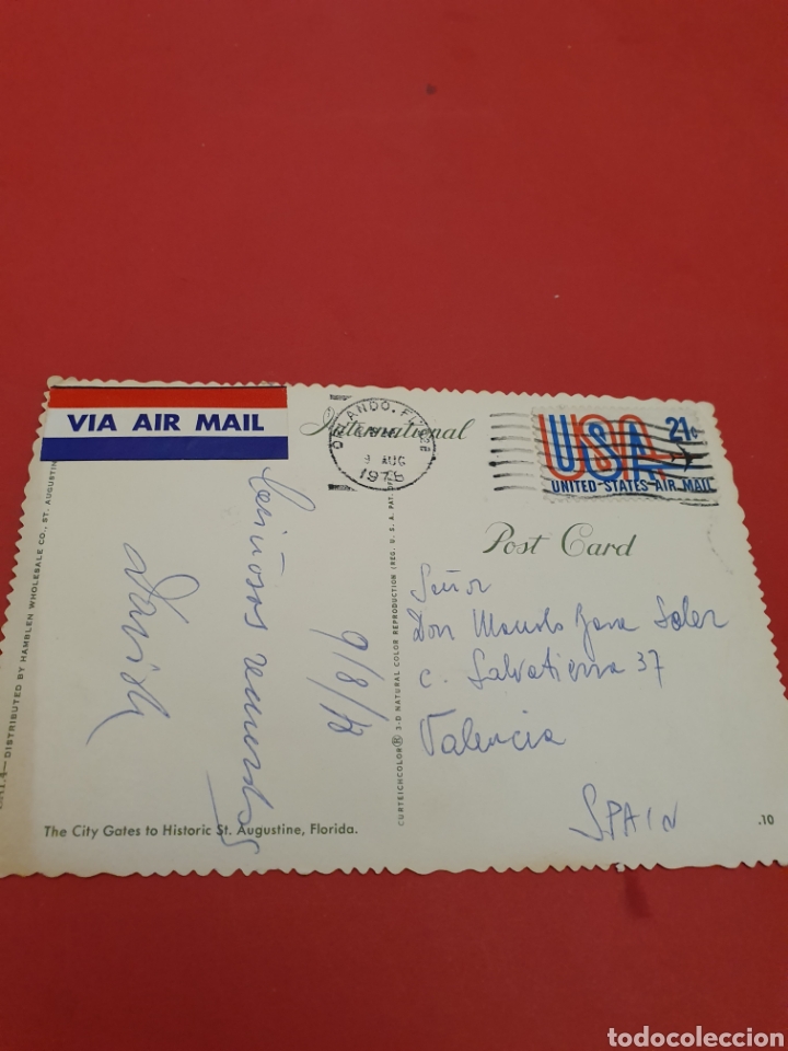 Postales: Florida.Via Air Mail.1976.Circulada. - Foto 2
