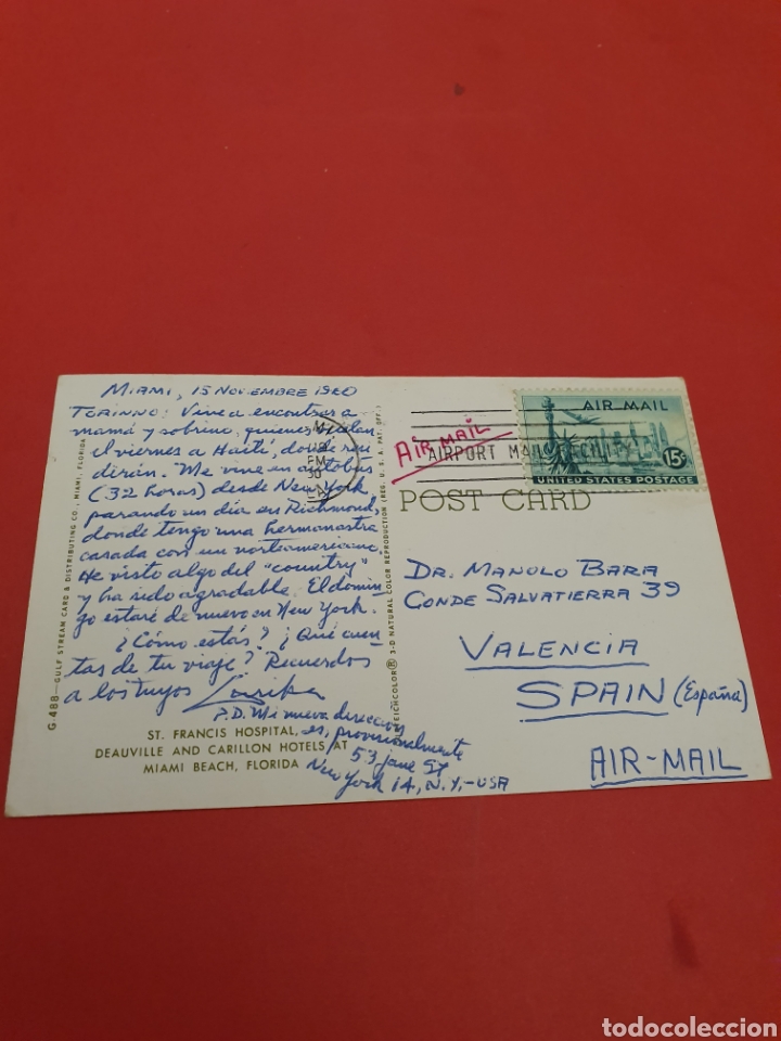 Postales: Miami.Air Mail.Curculada.1960. - Foto 2