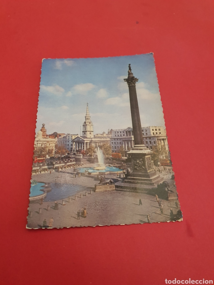 Postales: Nelson Column Trafalgar square London.Circulada. - Foto 1