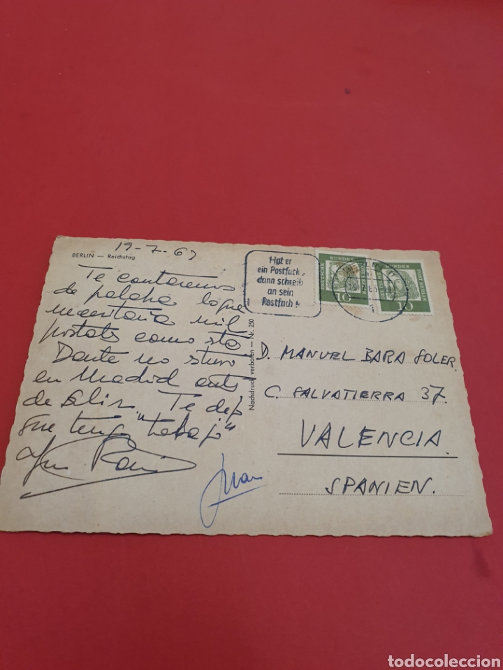 Postales: Berlin.Reichstog.Circulada.1963. - Foto 2