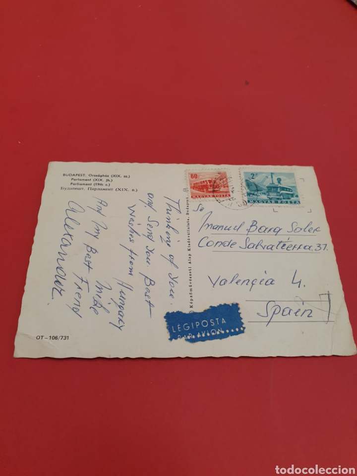 Postales: Budapest.Parlamento.Circulada. - Foto 2