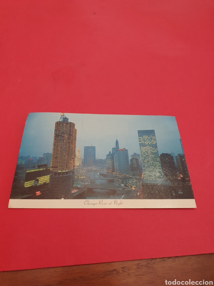 Postales: Chicago at Night.Circulada. - Foto 1