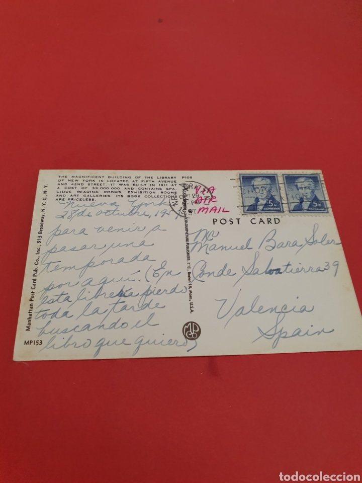 Postales: Manhattan.Circulada.Air Mail.1967. - Foto 2