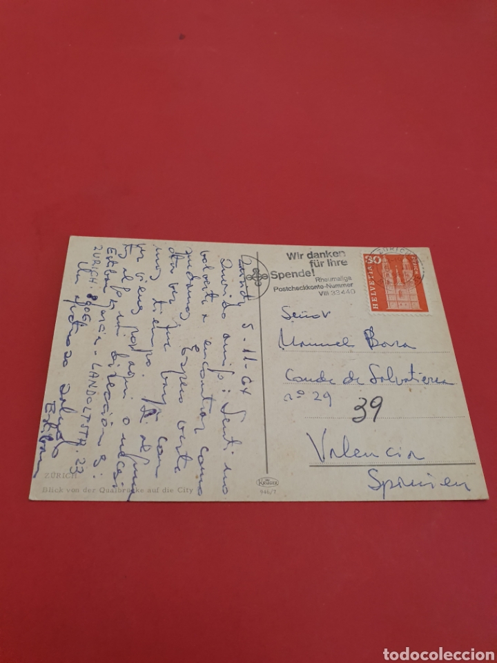 Postales: Z&uacute;rich.Circulada.1964. - Foto 2