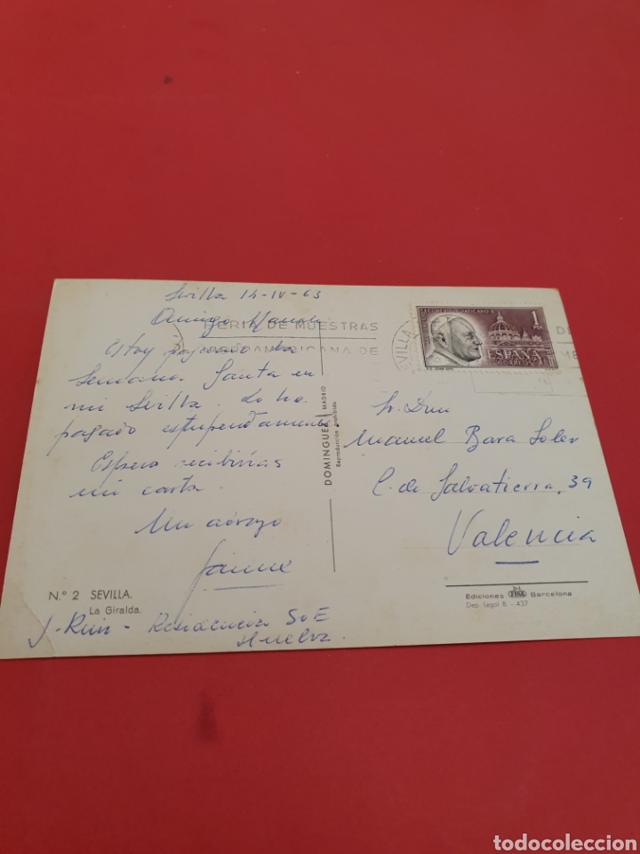 Postales: Sevilla.La Giralda.Circulada.1963 - Foto 2