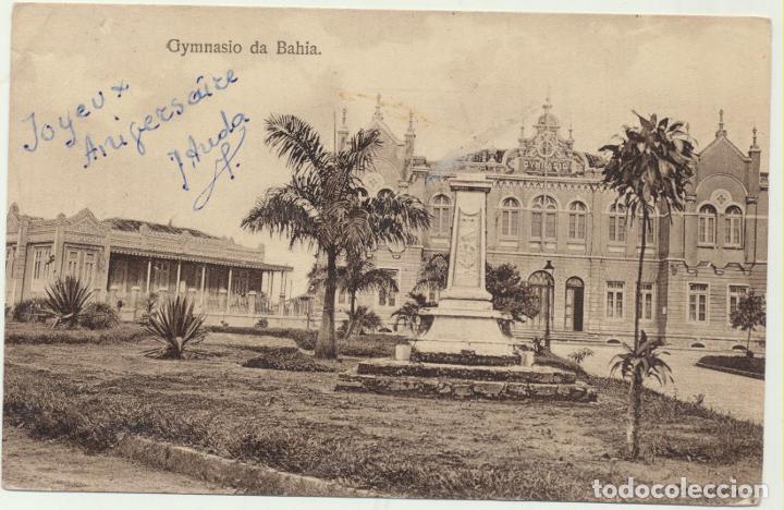 Cartoline: Brasil. Postal. Gymnasio da Bahia. Fechado el 1-Diciembre-1923