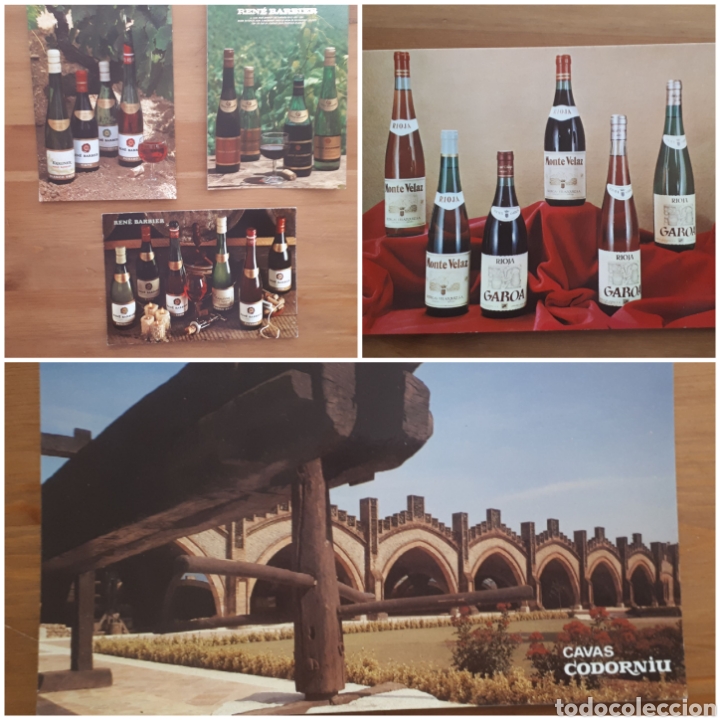 Postales: Lote 5 postales Cavas Codorniu, Bodegas Vel&aacute;zquez y Ren&eacute; Barbier