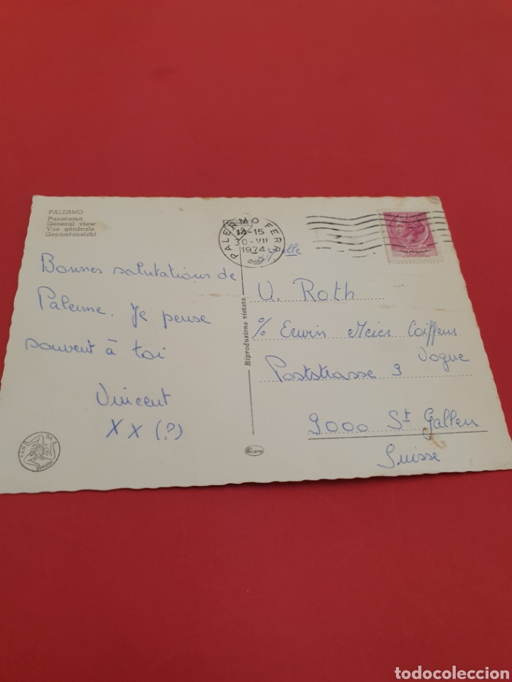 Postales: Palermo.Panorama.Circulada.1974. - Foto 2