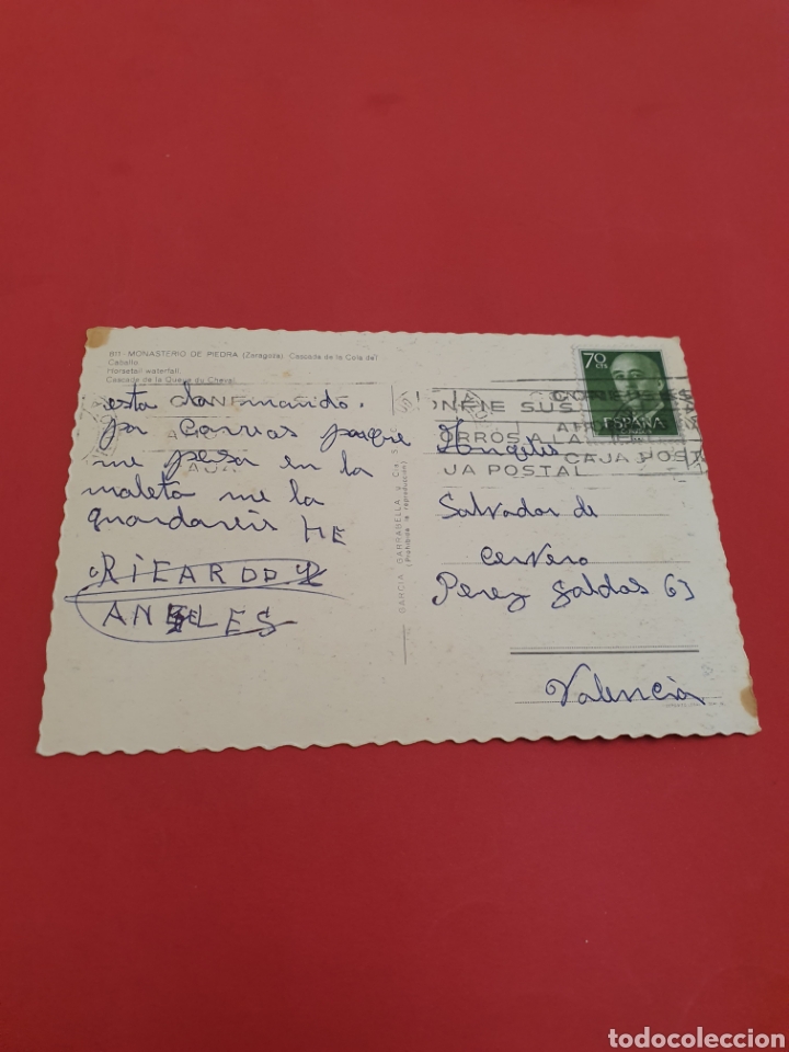 Postales: Monasterio de Piedra.Zaragoza.Circulada. - Foto 2