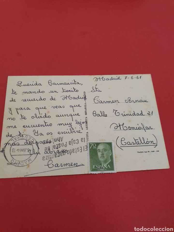 Postales: Madrid.Circulada.1961. - Foto 2