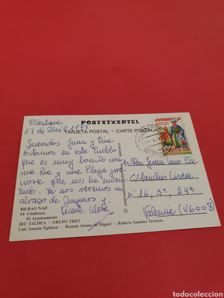 Postales: Bilbao.El Ayuntamiento.Circulada.1997. - Foto 2