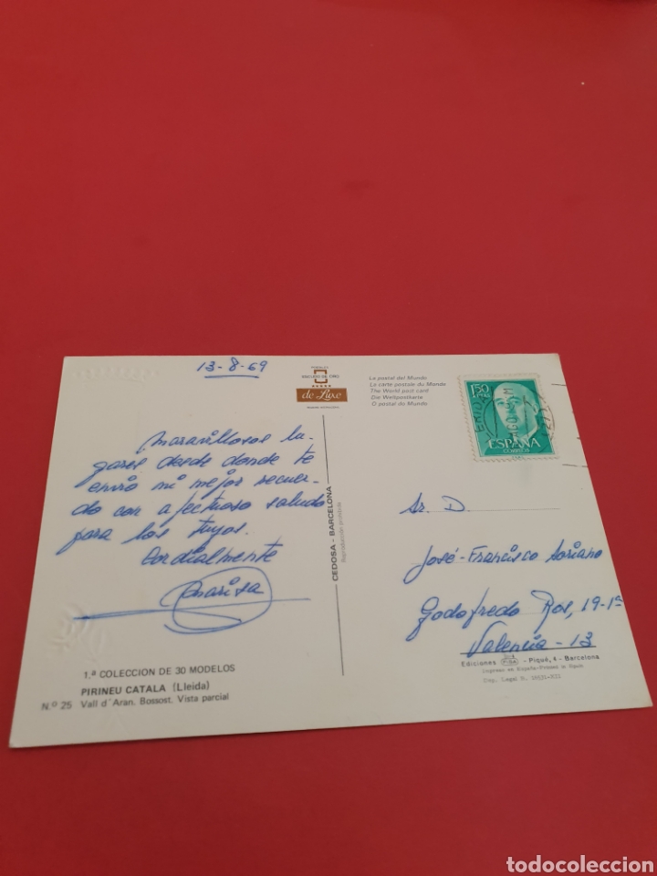 Postales: Pirineo Catalan.Lleida.Circulada.1969. - Foto 2