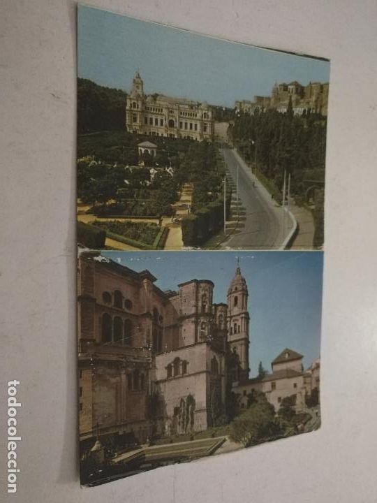 Postcards: REALICE SU OFERTA . ANTIGUA POSTAL  - son dos medias postales  - malaga