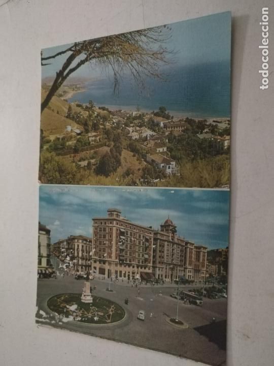 Postcards: REALICE SU OFERTA . ANTIGUA POSTAL - son dos medias postales de malaga