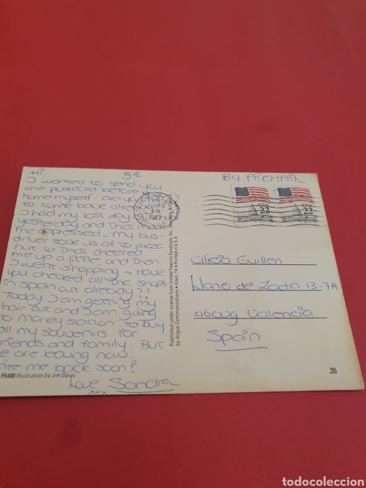 Postales: Garfield.Circulada. - Foto 2