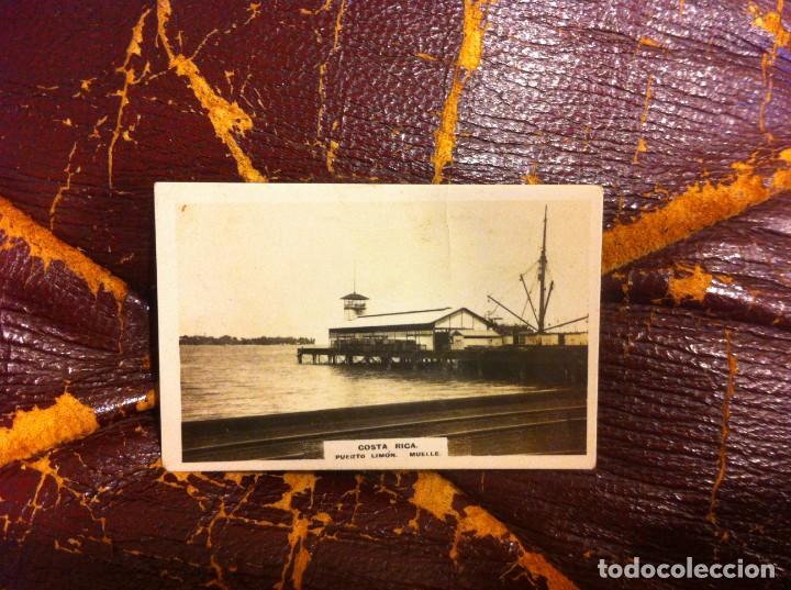 Cartoline: MINI TARJETA POSTAL DE HENRY CLAY AND BOCK & CO. HABANA. 5,5 X 3,5CM. COSTA RICA. PUERTO LIM&Oacute;N