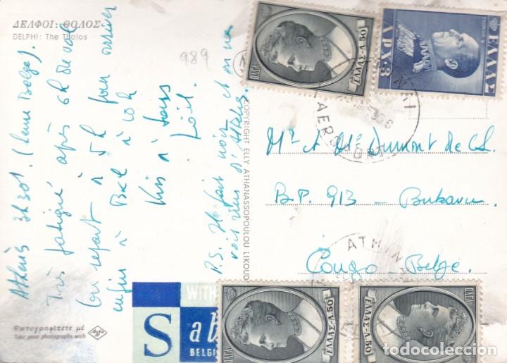Postales: TARJETA POSTAL CIRCULADA - DELPHI : THE THOLOS AL CONGO BELGA - Foto 2