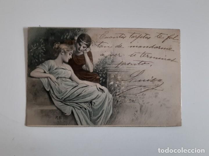 Postkarten: POSTAL ANTIGUA MUJER