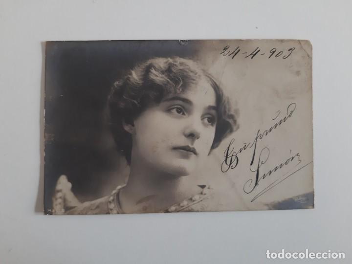 Cartoline: POSTAL ANTIGUA MUJER