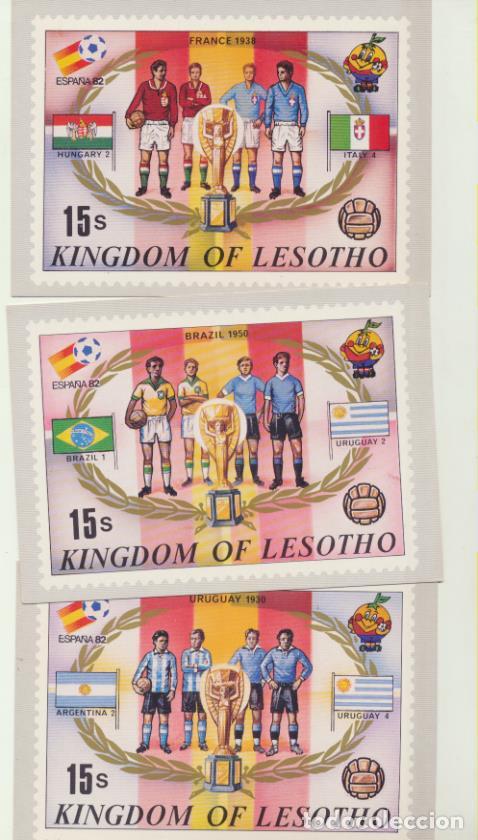 Cartoline: Lesotho. 3 Postales diferentes del Mundial de Futbol Espa&ntilde;a 82