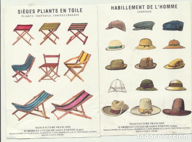 Cartoline: Lote de 2 Postales Francesas de Publicidad. Manufactures Fran&ccedil;aise