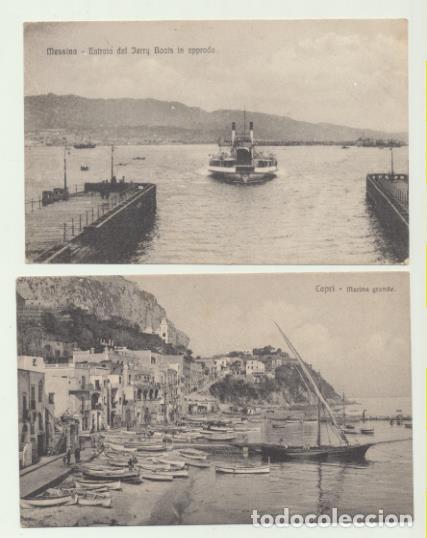 Cartoline: Lote de 2 Postales Italianas: Capri y Messina. 191?