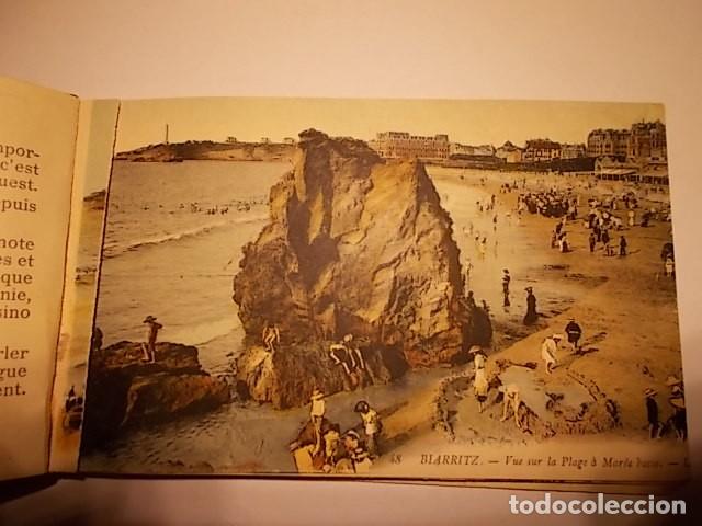 Postales: antiguo talonario con 4 postales coloreadas de BIARRITZ - Foto 4