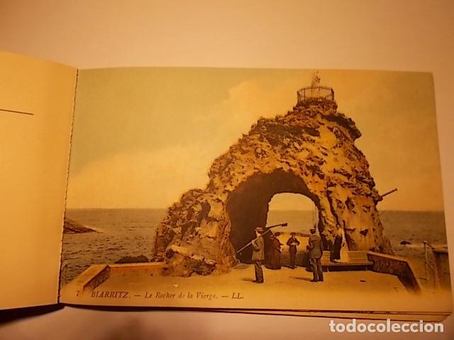 Postales: antiguo talonario con 4 postales coloreadas de BIARRITZ - Foto 5