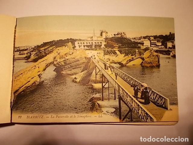 Postales: antiguo talonario con 4 postales coloreadas de BIARRITZ - Foto 6