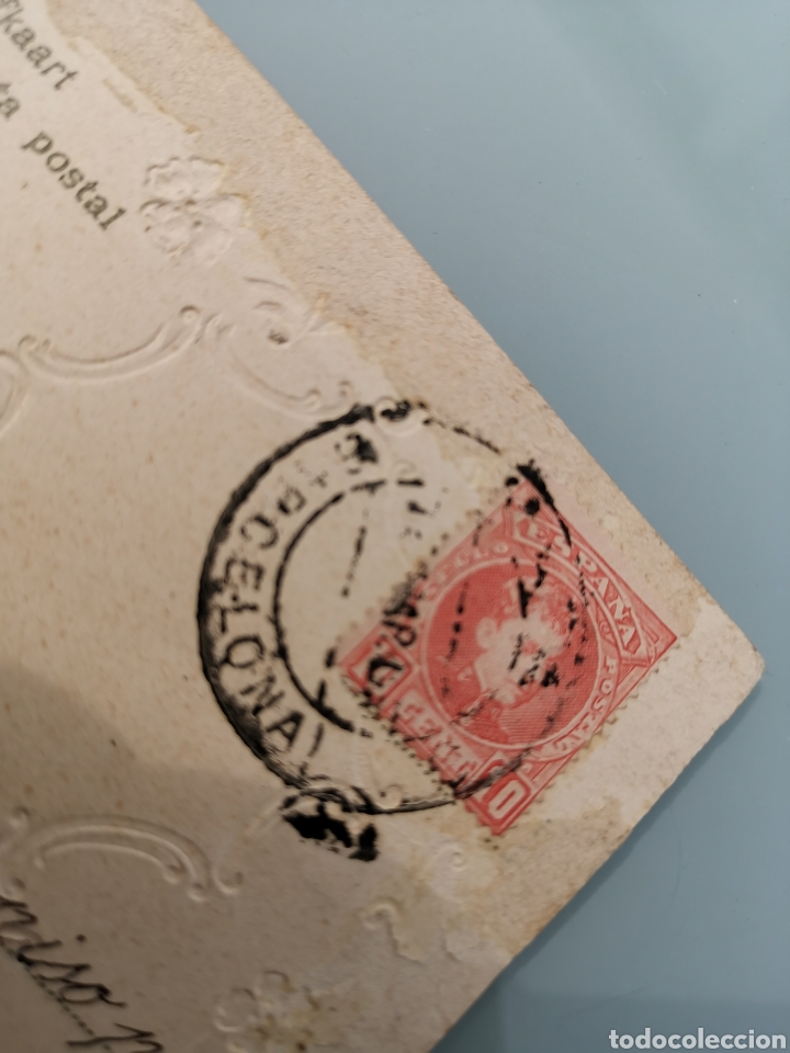 Postales: Postal de 1911, con relieve. Escrita. Barcelona - Foto 5