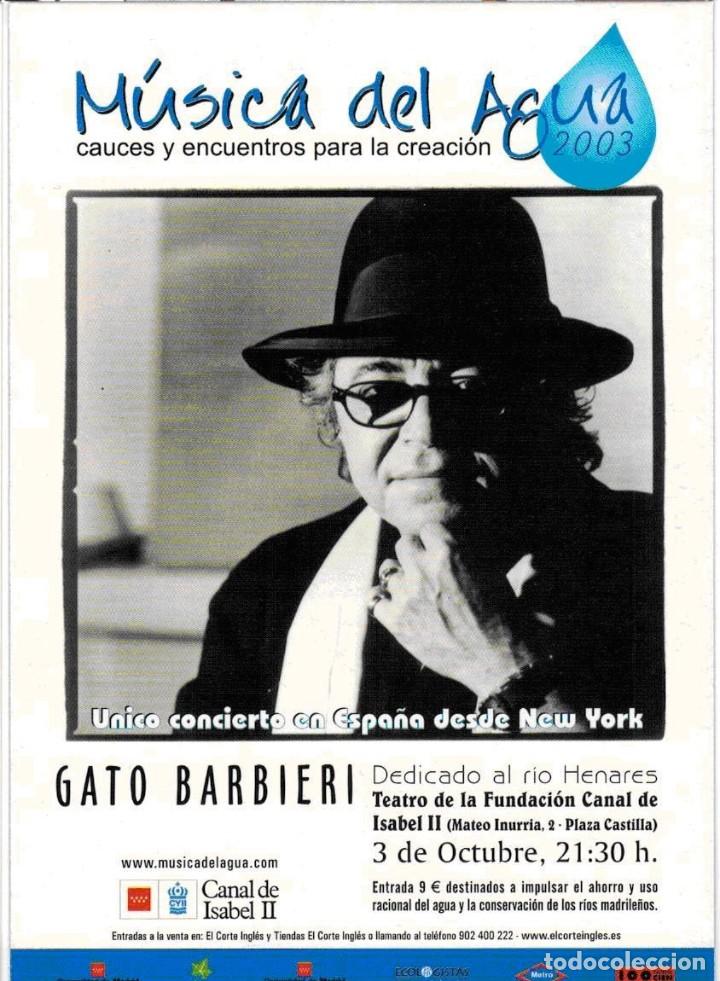 Postales: POSTAL PUBLICITARIA MUSICA DEL AGUA 2003