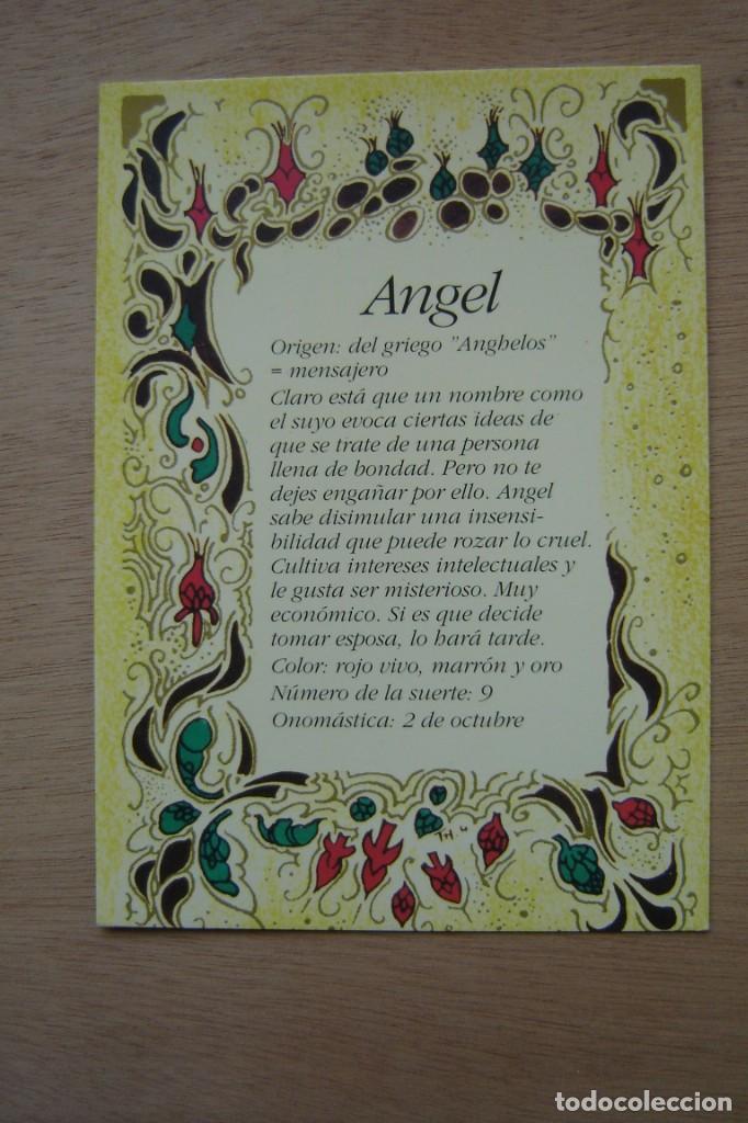 Postales: Tarjeta postal- Con el origen del nombre - Angel - Foto 1