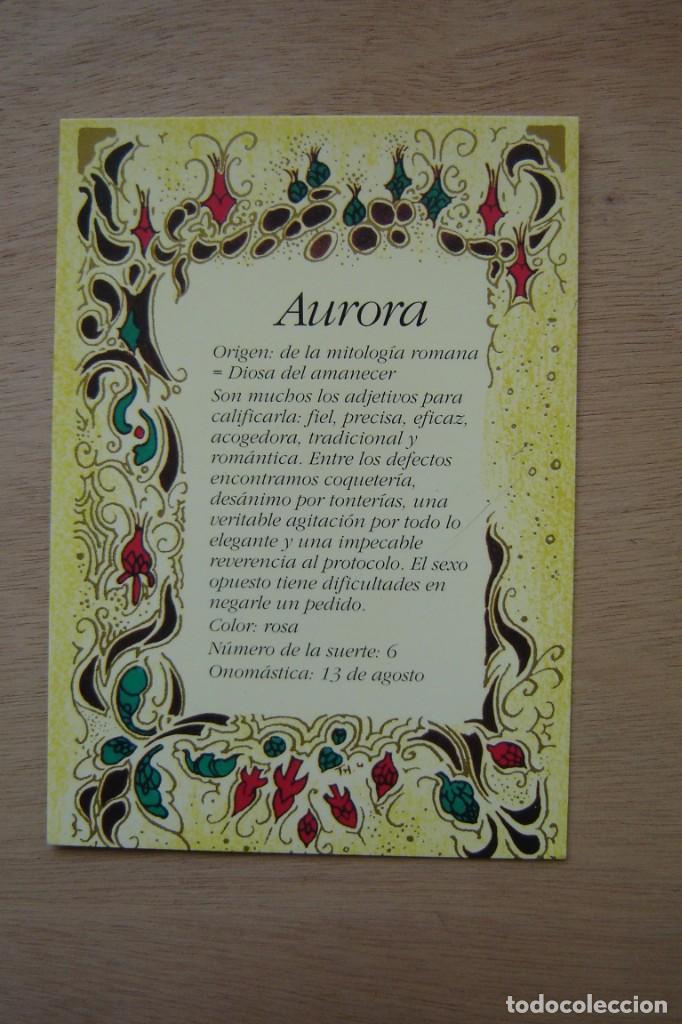 Postales: Tarjeta postal- Con el origen del nombre - Aurora - Foto 1