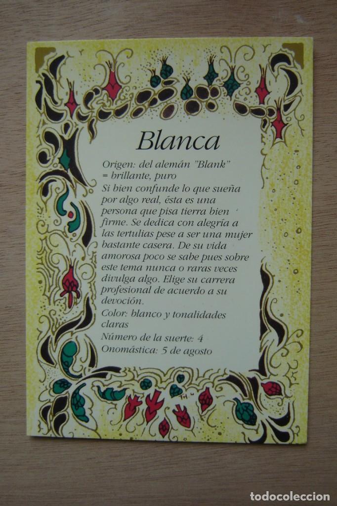 Postales: Tarjeta postal- Con el origen del nombre - Blanca - Foto 1