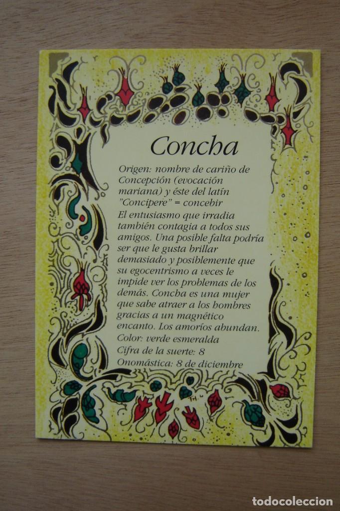 Postales: Tarjeta postal- Con el origen del nombre - Concha - Foto 1