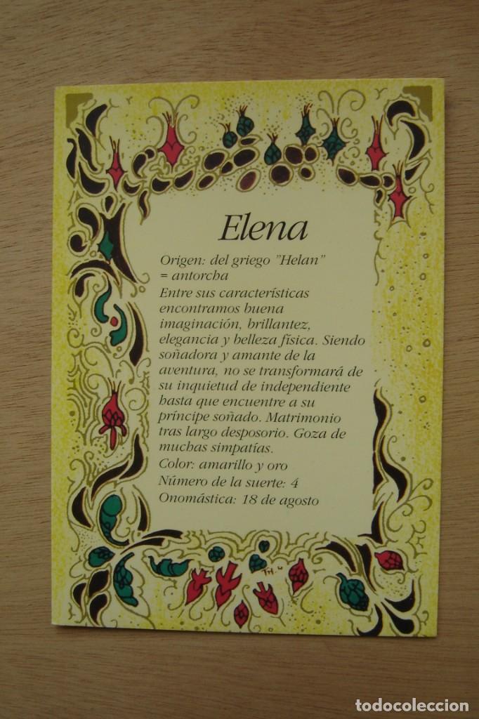 Postales: Tarjeta postal- Con el origen del nombre - Elena - Foto 1