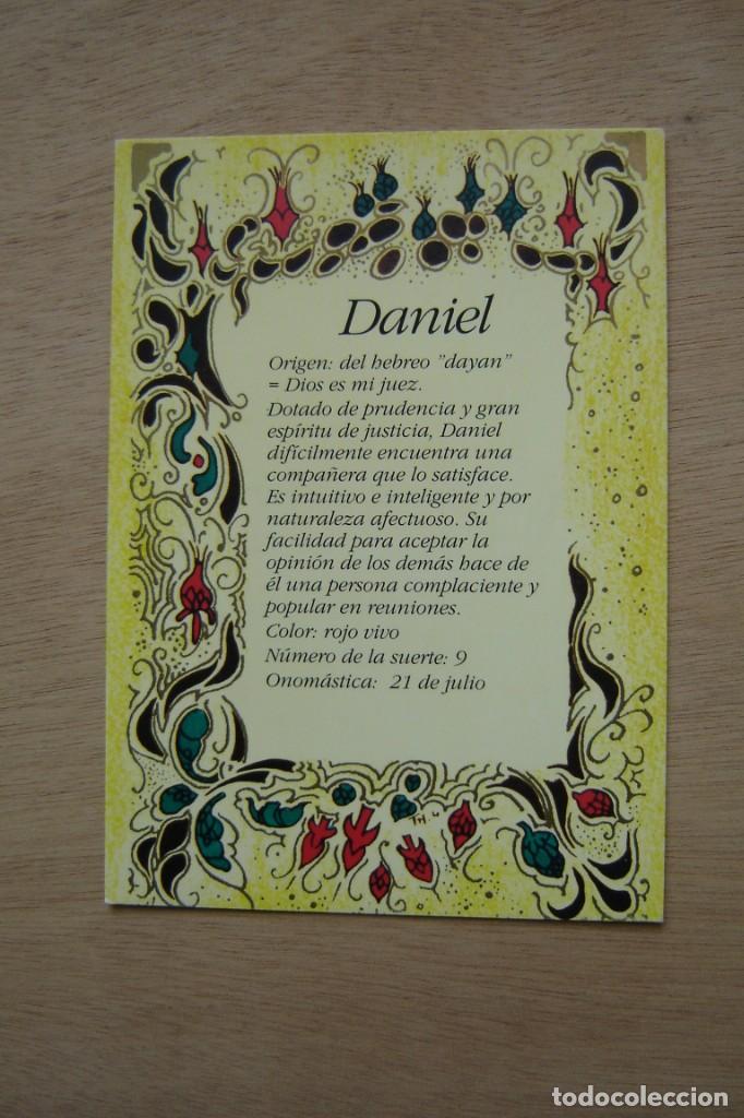 Postales: Tarjeta postal- Con el origen del nombre - Daniel - Foto 1