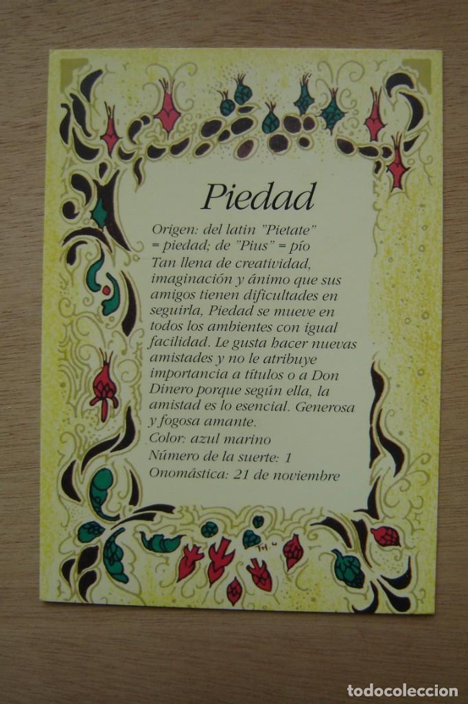 Postales: Tarjeta postal- Con el origen del nombre - Piedad - Foto 1