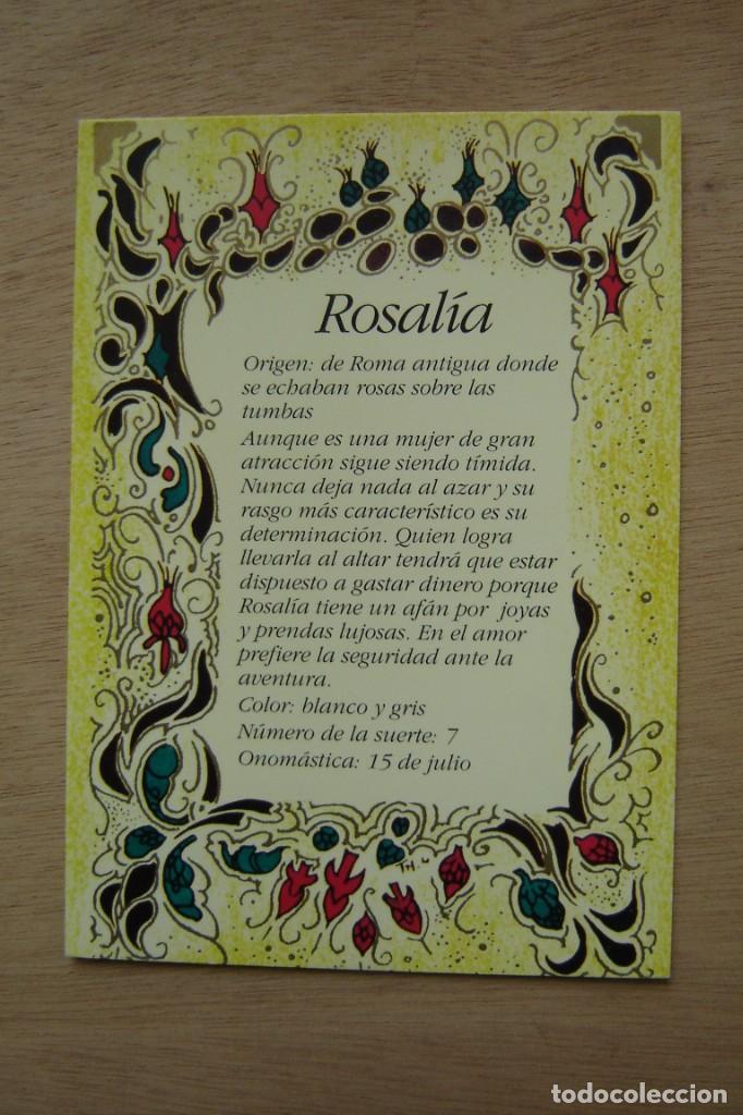 Postales: Tarjeta postal- Con el origen del nombre - Rosal&iacute;a - Foto 1