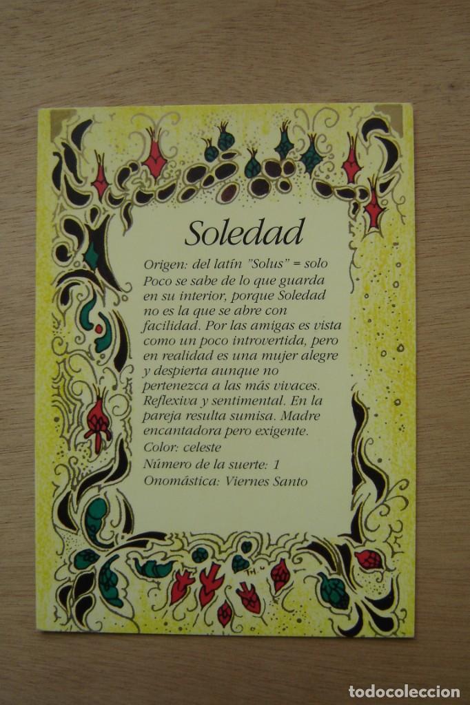 Postales: Tarjeta postal- Con el origen del nombre - Soledad - Foto 1