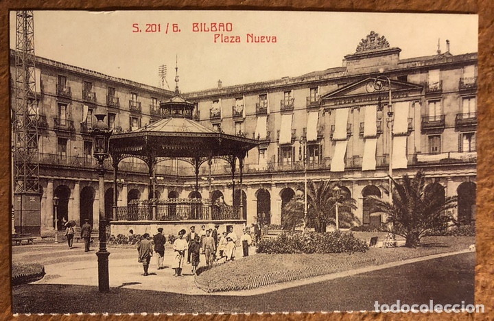 Postales: BILBAO, PLAZA NUEVA. POSTAL SIN CIRCULAR COLECCI&Oacute;N BBK Y DEIA. - Foto 1