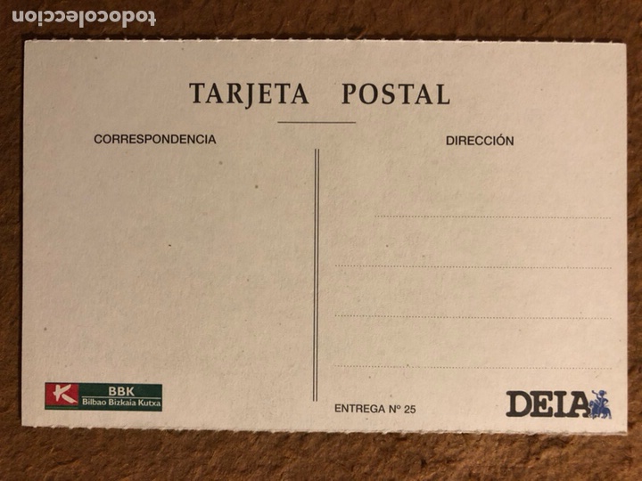 Postales: BILBAO, MUELLE DEL ARENAL. POSTAL SIN CIRCULAR COLECCI&Oacute;N BBK Y DEIA. - Foto 2